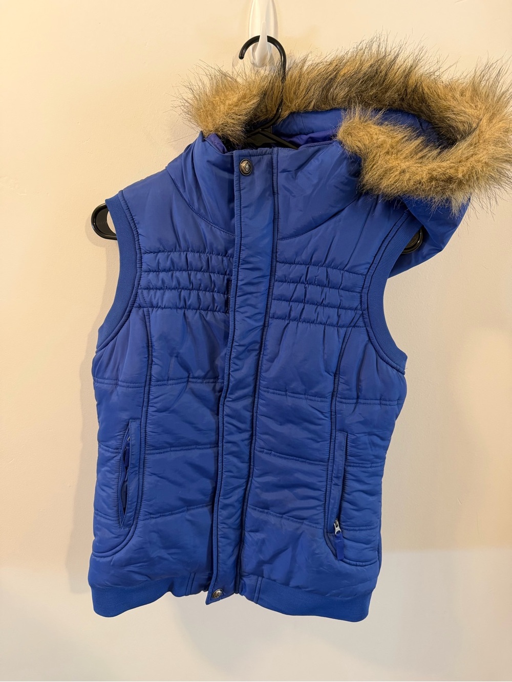 Burton Womens DryRide Insulated Puffer Vest-Faux Fur Trim Hood-Full Zip | Size M